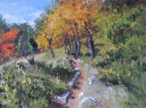 Wanderweg in den Cevennen im Herbst, 2020, 60x80 cm, Öl auf Leinwand [FR-21]